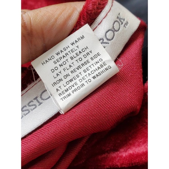 Jessica Holbrooks Women's Red Polyester Long Sleeve Top & Trouser 2 Piece Set 3X - Picture 9 of 12